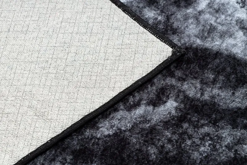 MIRO 51278.810 Waschteppich Marmor, griechisch Anti-Rutsch - schwarz / weiß