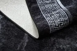 MIRO 51278.810 Waschteppich Marmor, griechisch Anti-Rutsch - schwarz / weiß