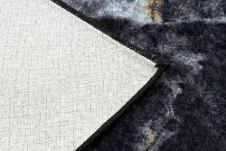 MIRO 51278.809 Waschteppich Marmor, griechisch Anti-Rutsch - schwarz / gold