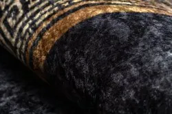 MIRO 51278.809 Waschteppich Marmor, griechisch Anti-Rutsch - schwarz / gold