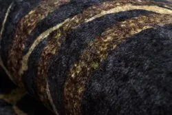 MIRO 51333.801 Waschteppich Marmor, Rahmen Anti-Rutsch - schwarz / gold