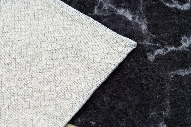 MIRO 51330.804 Waschteppich Marmor, geometrisch Anti-Rutsch - grau