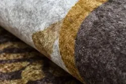 MIRO 51338.805 Waschteppich Marmor, geometrisch, Anti-Rutsch - braun