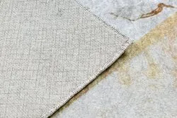 MIRO 52103.801 Waschteppich Marmor, geometrisch Anti-Rutsch - gold