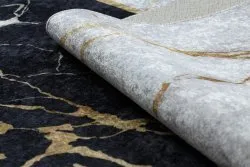 MIRO 52103.801 Waschteppich Marmor, geometrisch Anti-Rutsch - gold