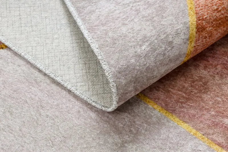 MIRO 52097.802 Waschteppich geometrisch Anti-Rutsch - rosa