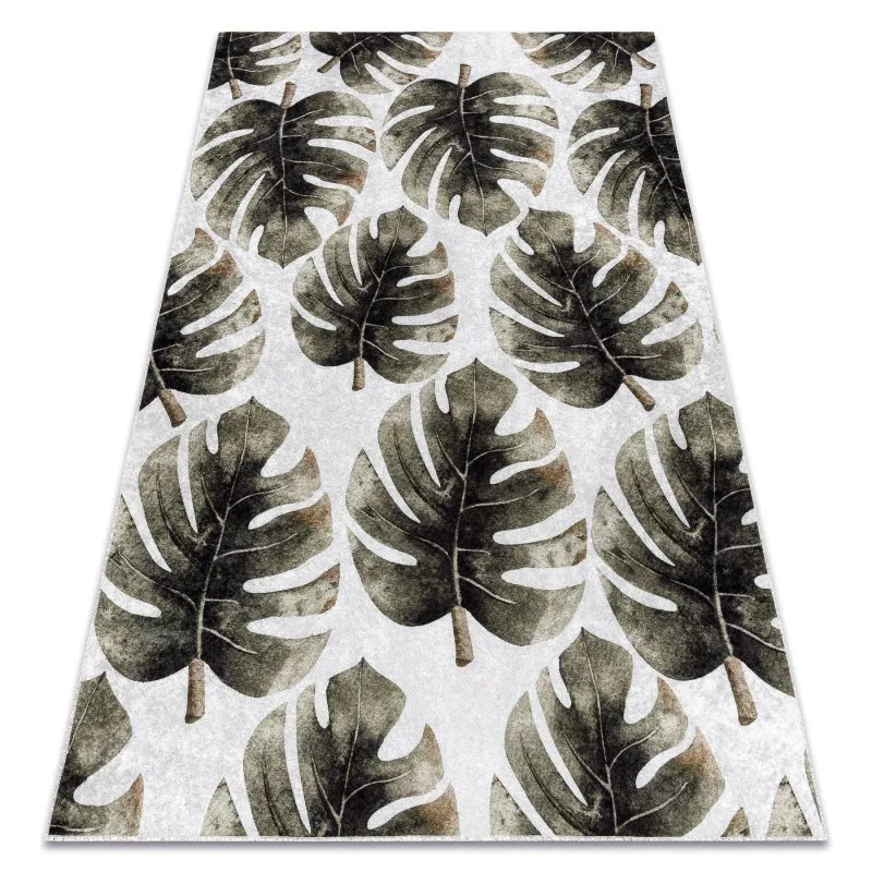 MIRO 52102.801 Waschteppich Monstera-Blätter Anti-Rutsch - grün