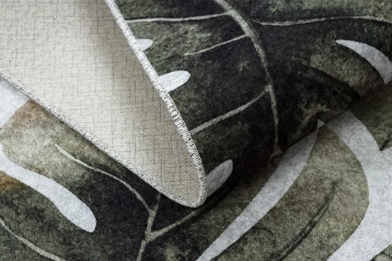 MIRO 52102.801 Waschteppich Monstera-Blätter Anti-Rutsch - grün