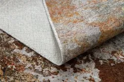 MIRO 51463.802 Waschteppich Abstraktion Anti-Rutsch - grau / gold