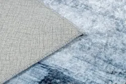 MIRO 51573.802 Waschteppich Abstraktion Anti-Rutsch - blau / gold