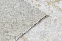 MIRO 51805.804 Waschteppich Geometrisch, Gitter Anti-Rutsch - gold