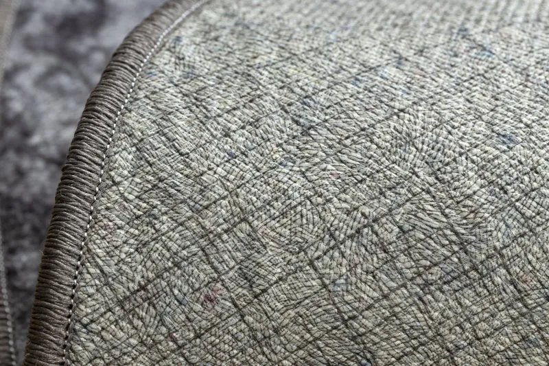 MIRO 51648.803 Kreis Waschteppich Marmor Anti-Rutsch - dunkelgrau