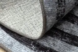 MIRO 51231.806 Kreis Waschteppich Linien Anti-Rutsch - grau / schwarz