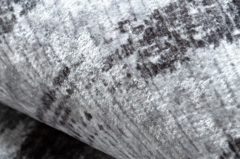 MIRO 51231.806 Kreis Waschteppich Linien Anti-Rutsch - grau / schwarz