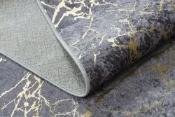 MIRO 11111.2103 Waschteppich Marmor, glamour Anti-Rutsch - dunkelgrau / gold