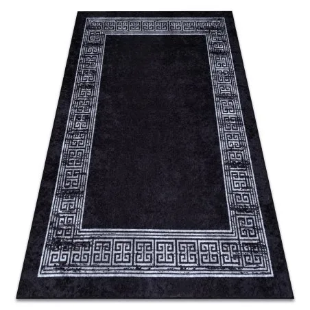 MIRO 51223.807 Waschteppich Marmor, griechisch Anti-Rutsch - schwarz / weiß