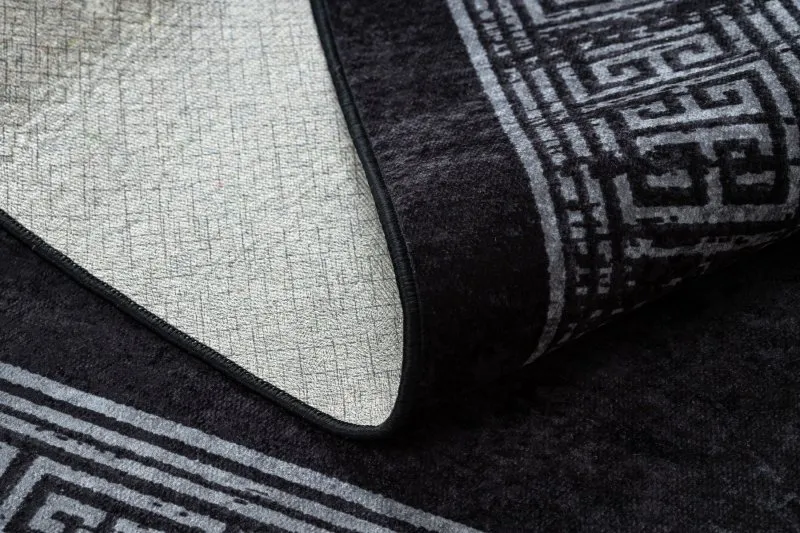 MIRO 51223.807 Waschteppich Marmor, griechisch Anti-Rutsch - schwarz / weiß