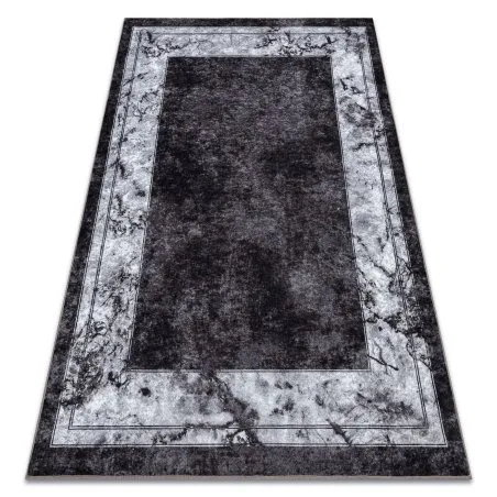 MIRO 51813.805 Waschteppich Rahmen, Marmor Anti-Rutsch - creme / grau