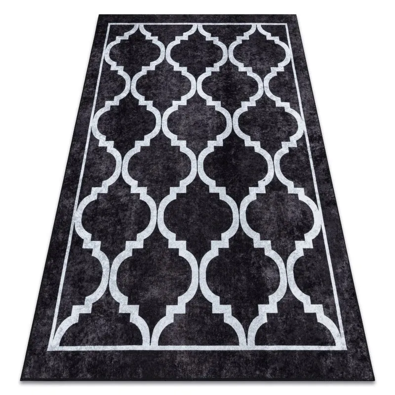 MIRO 51639.806 Waschteppich Trellis Gitter Anti-Rutsch - schwarz