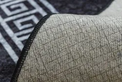 MIRO 52071.804 Waschteppich Rahmen, griechisch Anti-Rutsch - schwarz / weiß
