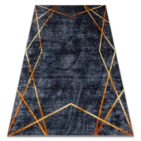 MIRO 51233.810 Waschteppich Geometrisch Anti-Rutsch - dunkelgrau