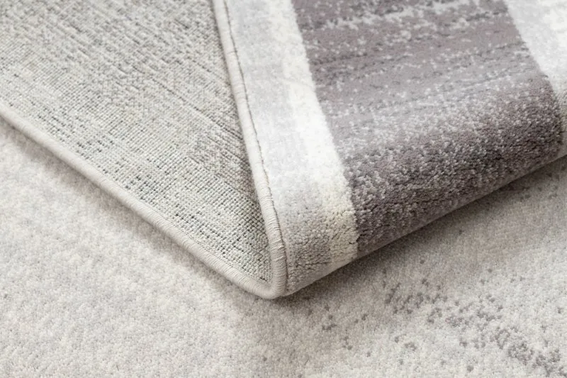 Teppichwolle ANGEL 6232 / 52022 Geometrisch, Rahmen beige / grau
