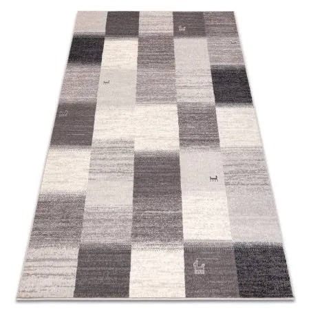 Teppichwolle ANGEL 7961 / 52022 Geometrisch, Quadrate beige / grau
