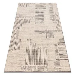 Teppichwolle ANGEL / Linien beige / grau