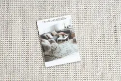 Teppich NANO EO78B Melange, Schlinge, flach gewebt weiß / grau