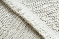 Teppich NANO EO78B Melange, Schlinge, flach gewebt weiß / grau