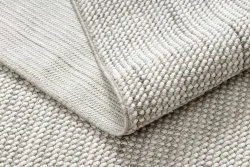 Teppich NANO EO78B Melange, Schlinge, flach gewebt weiß / grau