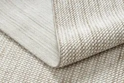 Teppich NANO EO78A Melange, Schlinge, flach gewebt weiß / beige