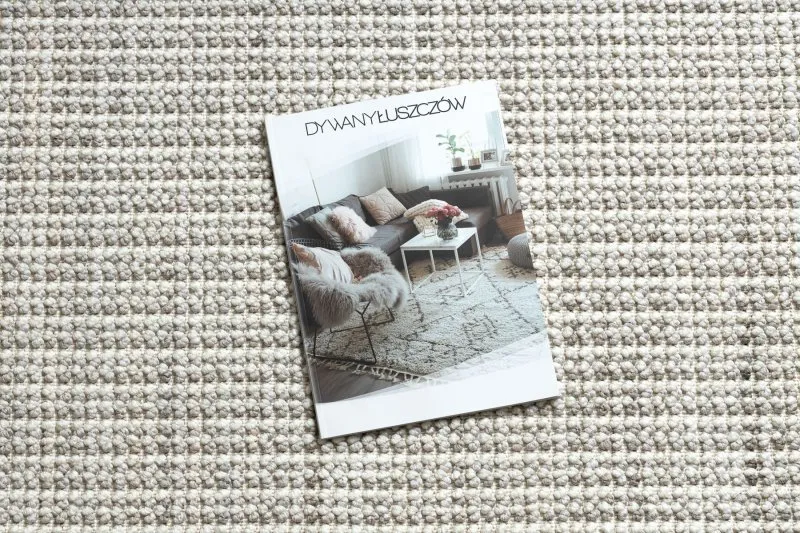 Teppich NANO EO78C Melange, Schlinge, flach gewebt grau / weiß