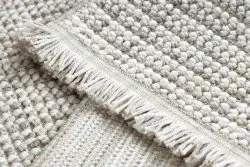 Teppich NANO EO78C Melange, Schlinge, flach gewebt grau / weiß