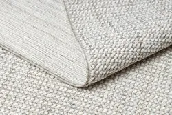 Teppich NANO EO78C Melange, Schlinge, flach gewebt grau / weiß