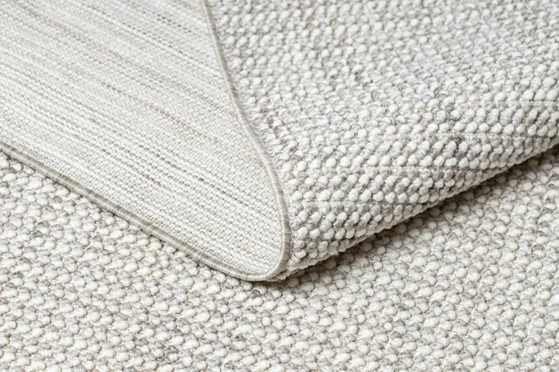 Teppich NANO EO78C Melange, Schlinge, flach gewebt grau / weiß
