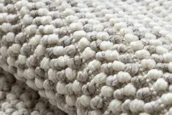 Teppich NANO EO78C Melange, Schlinge, flach gewebt grau / weiß