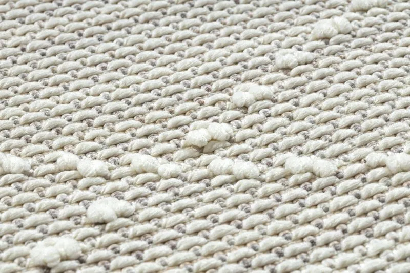 Teppich NANO EM52A Diamanten, Schlinge, flach gewebt weiß