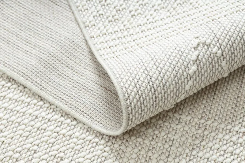 Teppich NANO EM52A Diamanten, Schlinge, flach gewebt weiß
