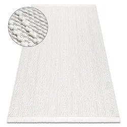 Teppich NANO EN14A Diamanten, Schlinge, flach gewebt weiß