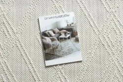 Teppich NANO EN14A Diamanten, Schlinge, flach gewebt weiß
