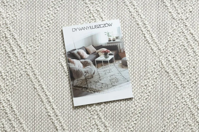 Teppich NANO EN14A Diamanten, Schlinge, flach gewebt weiß