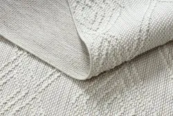 Teppich NANO EN14A Diamanten, Schlinge, flach gewebt weiß