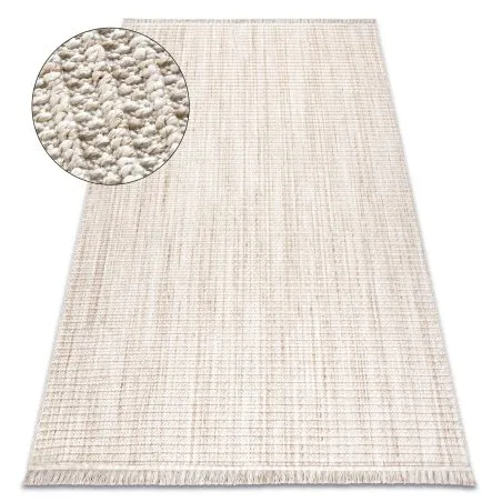 Teppich NANO FH72A Melange, Schlinge, flach gewebt beige