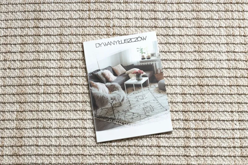 Teppich NANO FH72A Melange, Schlinge, flach gewebt beige