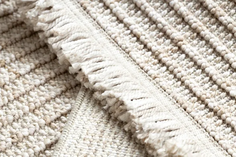 Teppich NANO FH72A Melange, Schlinge, flach gewebt beige