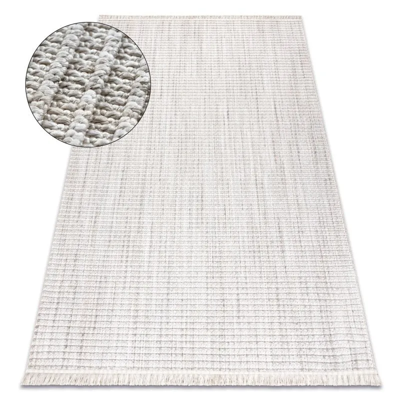 Teppich NANO FH72A Melange, Schlinge, flach gewebt grau