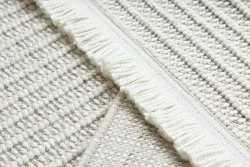 Teppich NANO FH72A Melange, Schlinge, flach gewebt weiß