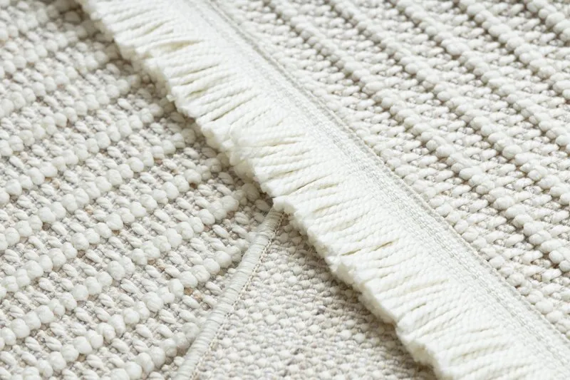 Teppich NANO FH72A Melange, Schlinge, flach gewebt weiß