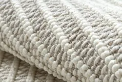 Teppich NANO FH72A Melange, Schlinge, flach gewebt weiß